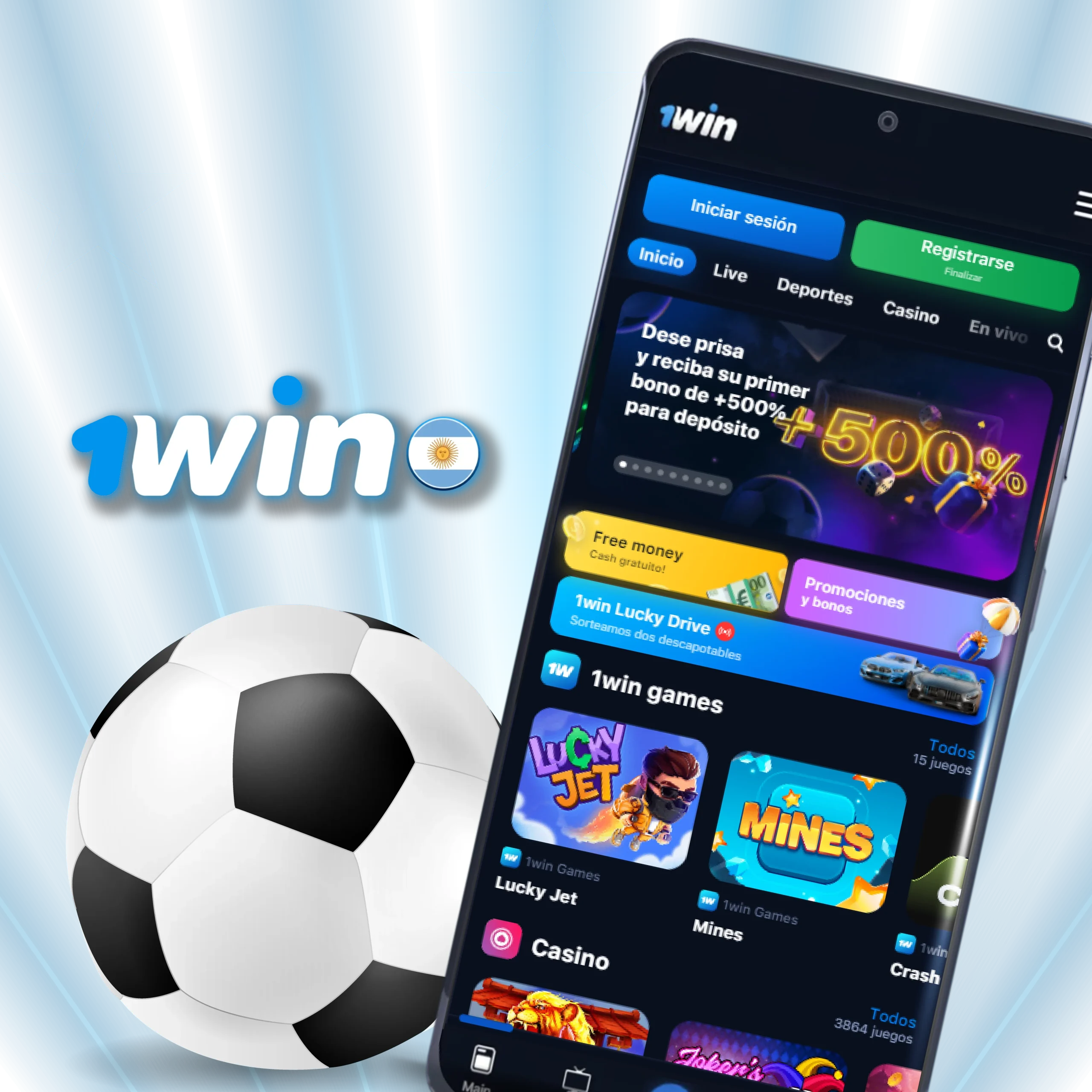 Comienza a apostar en fútbol en Argentina ahora con tu casa de apuestas 1win.