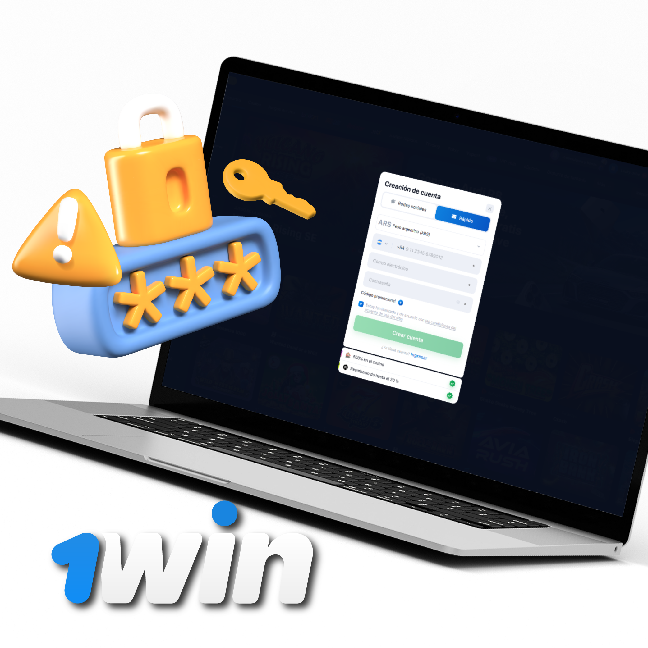 Completa el formulario de registro en 1win Argentina de forma segura y activa tu cuenta con protección